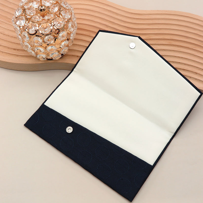 3nd image: Japanese Magnetic Pouch - Polka Dot , Navy tones | 10006-053