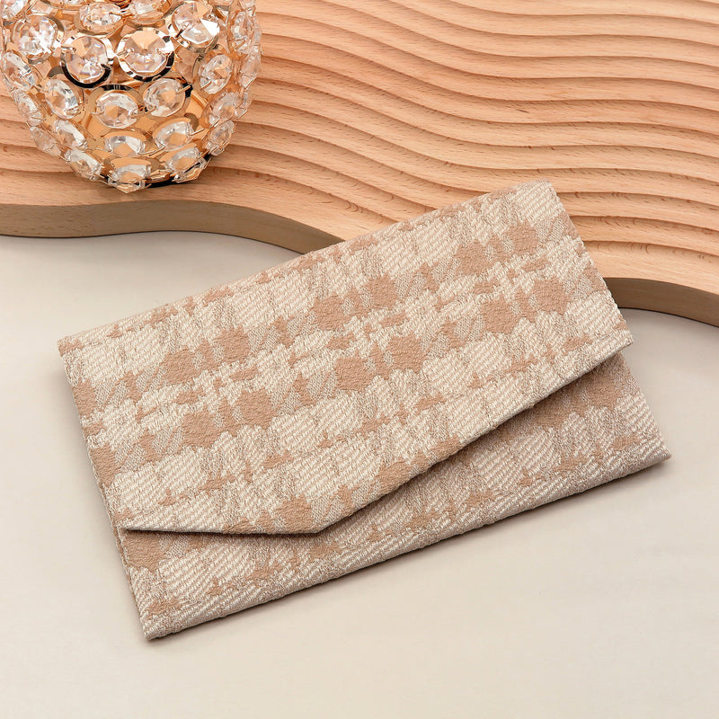 Main image: Japanese Magnetic Pouch - Houndstooth , Beige tones | 10006-055