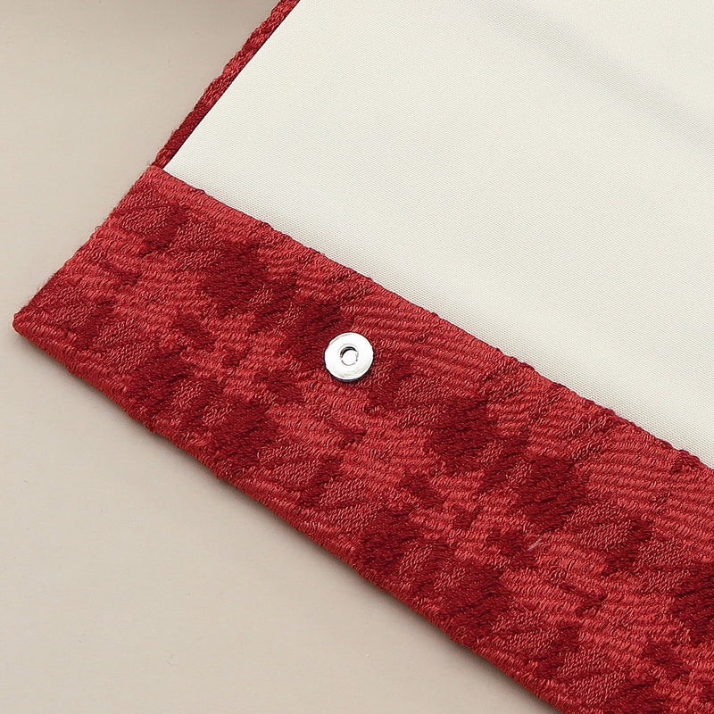 4th image: Japanese Magnetic Pouch - Houndstooth , Red tones | 10006-056