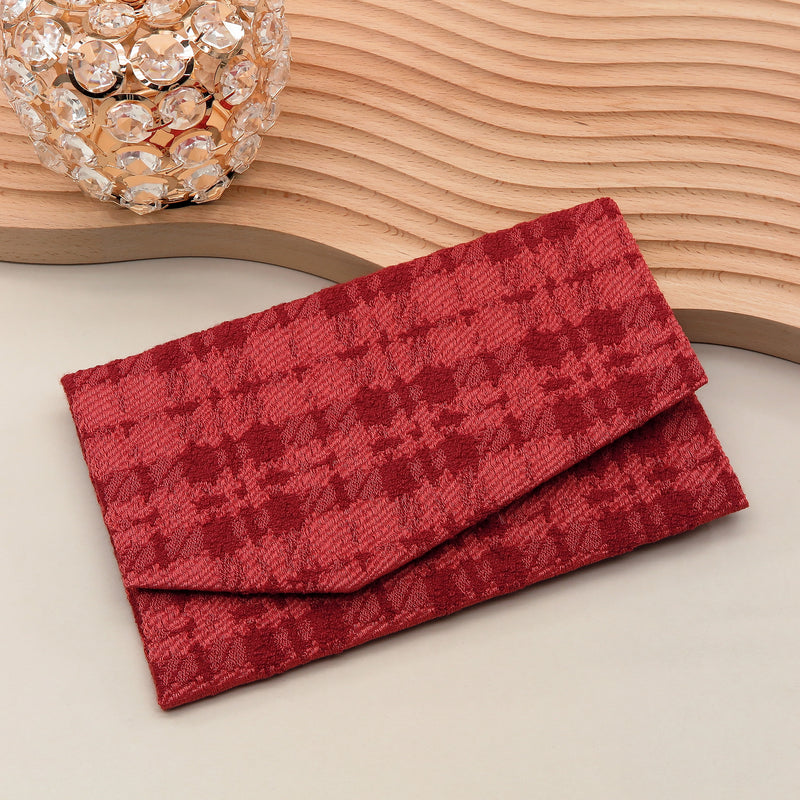 Main image: Japanese Magnetic Pouch - Houndstooth , Red tones | 10006-056