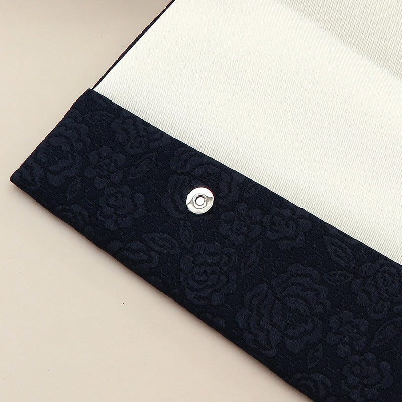 4th image: Japanese Magnetic Pouch - Rose , Navy tones | 10006-059