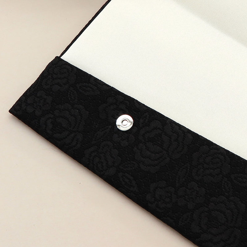 4th image: Japanese Magnetic Pouch - Rose , Black tones | 10006-060