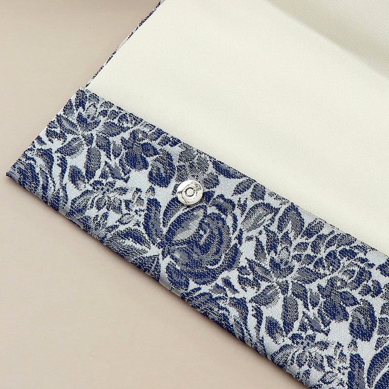 4th image: Japanese Magnetic Pouch - Rose , Blue tones | 10006-064