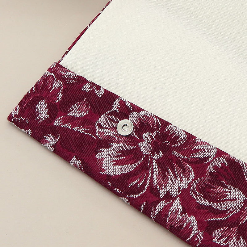 4th image: Japanese Magnetic Pouch - Hibiscus , Red tones | 10006-067