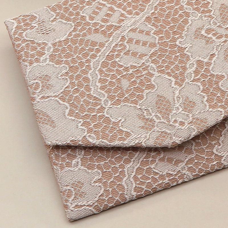 2nd image: Japanese Magnetic Pouch - Lace Pattern , Pink tones | 10006-070