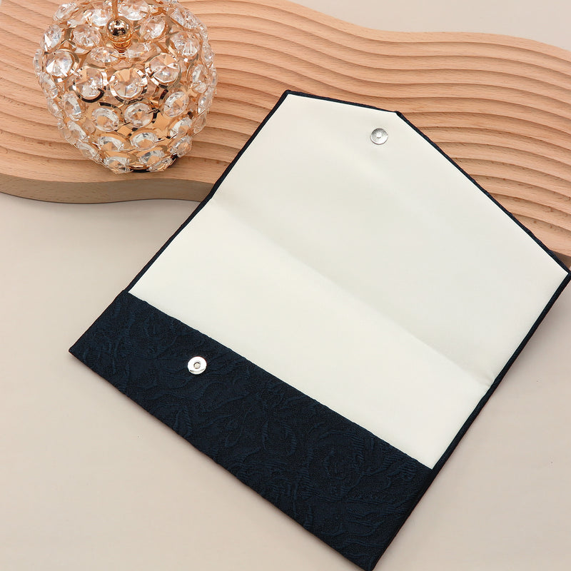 3nd image: Japanese Magnetic Pouch - Rose , Navy tones | 10006-071