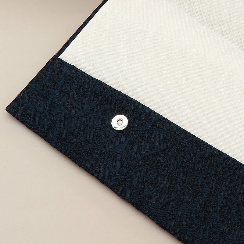 4th image: Japanese Magnetic Pouch - Rose , Navy tones | 10006-071