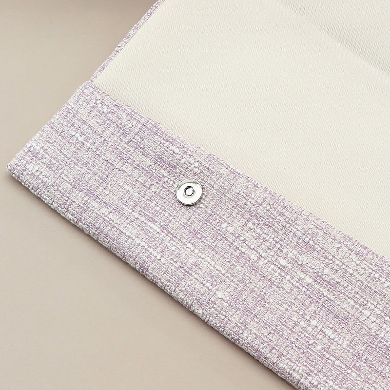 4th image: Japanese Magnetic Pouch - Tweed , Purple tones | 10006-078