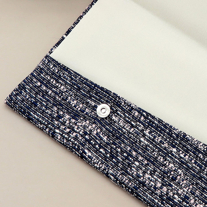 4th image: Japanese Magnetic Pouch - Tweed , Navy tones | 10006-084