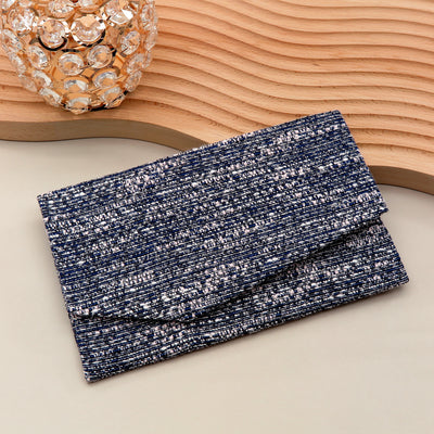 Main image: Japanese Magnetic Pouch - Tweed , Navy tones | 10006-084