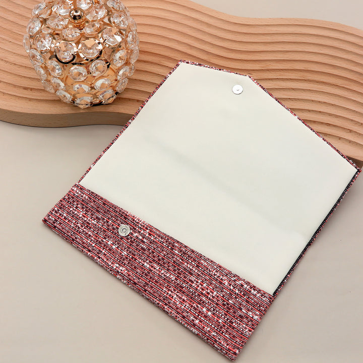3nd image: Japanese Magnetic Pouch - Tweed , Red tones | 10006-085
