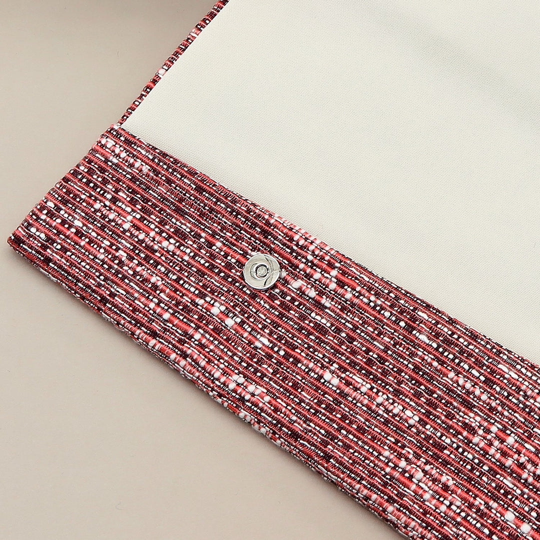 4th image: Japanese Magnetic Pouch - Tweed , Red tones | 10006-085
