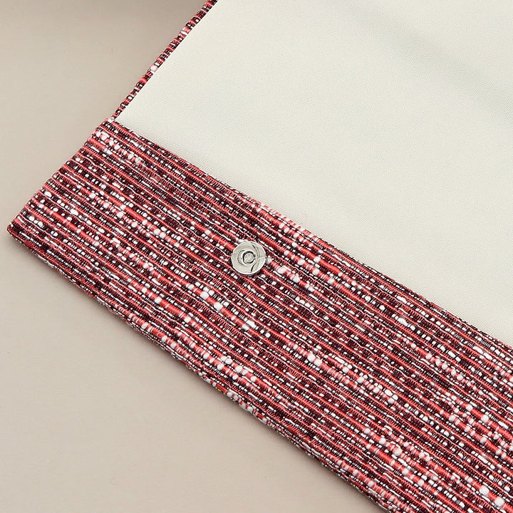 4th image: Japanese Magnetic Pouch - Tweed , Red tones | 10006-085