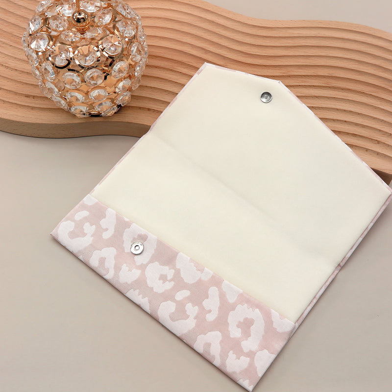 3nd image: Japanese Magnetic Pouch - Leopard , Pink tones | 10006-092