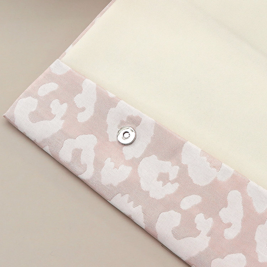 4th image: Japanese Magnetic Pouch - Leopard , Pink tones | 10006-092