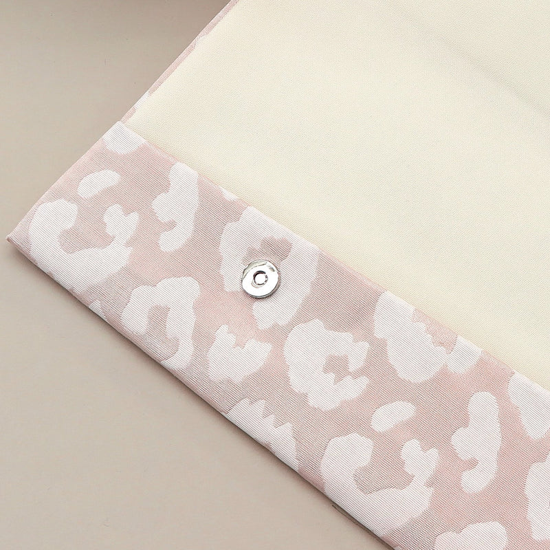 4th image: Japanese Magnetic Pouch - Leopard , Pink tones | 10006-092