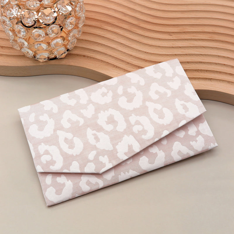 Main image: Japanese Magnetic Pouch - Leopard , Pink tones | 10006-092