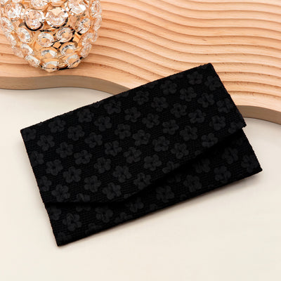 Main image: Japanese Magnetic Pouch - Cherry Blossom , Black tones | 10006-093