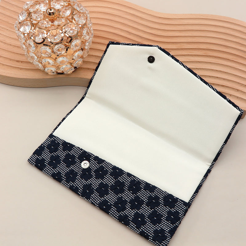 3nd image: Japanese Magnetic Pouch - Cherry Blossom , Navy tones | 10006-094