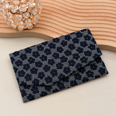 Main image: Japanese Magnetic Pouch - Cherry Blossom , Navy tones | 10006-094