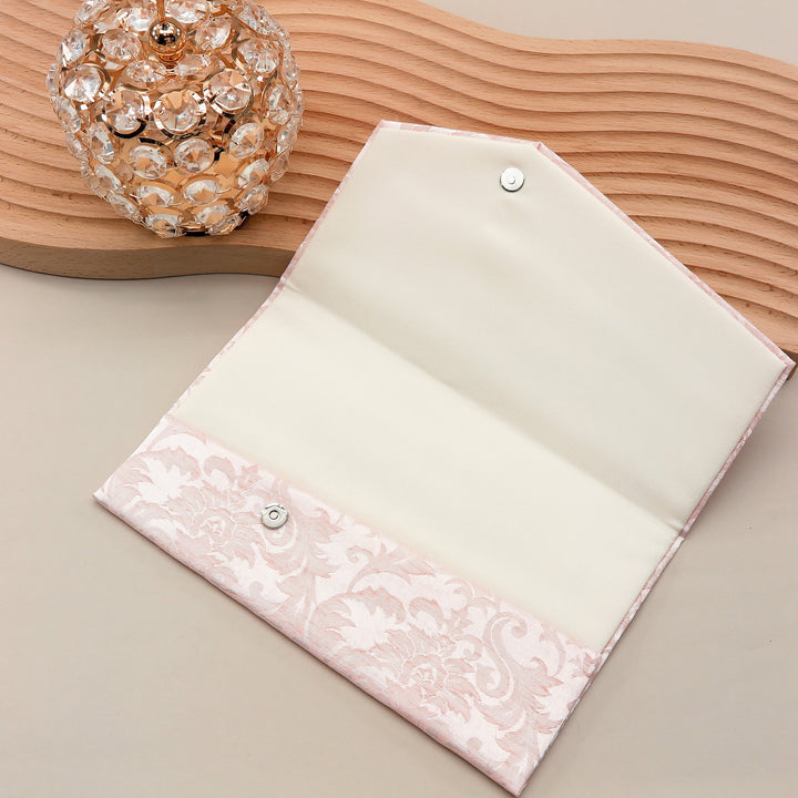 3nd image: Japanese Magnetic Pouch - Damask , Pink tones | 10006-098