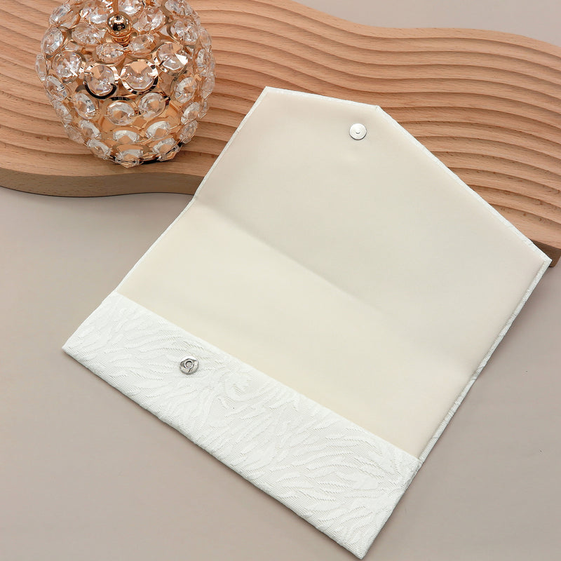 3nd image: Japanese Magnetic Pouch - Kiku , White tones | 10006-101