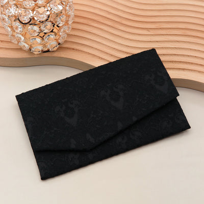 Main image: Japanese Magnetic Pouch - Lace Pattern , Black tones | 10006-104