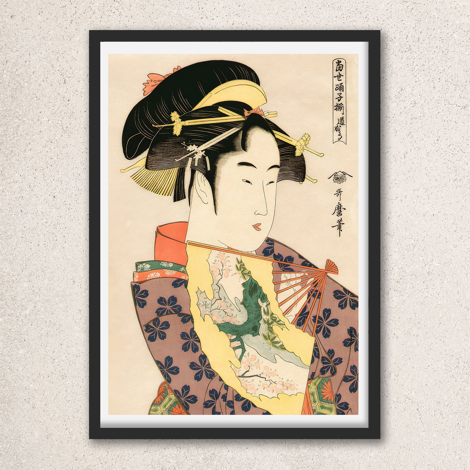 Main image: Japanese Ukiyo-e Art Poster Ukiyo-e Giclée - Kitagawa Utamaro , - | 50436-001