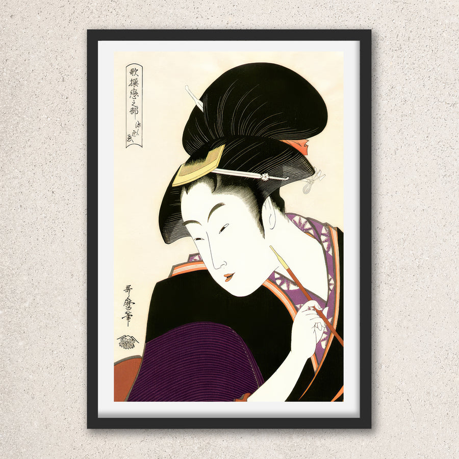 Main image: Japanese Ukiyo-e Art Poster Ukiyo-e Giclée - Kitagawa Utamaro , - | 50437-001
