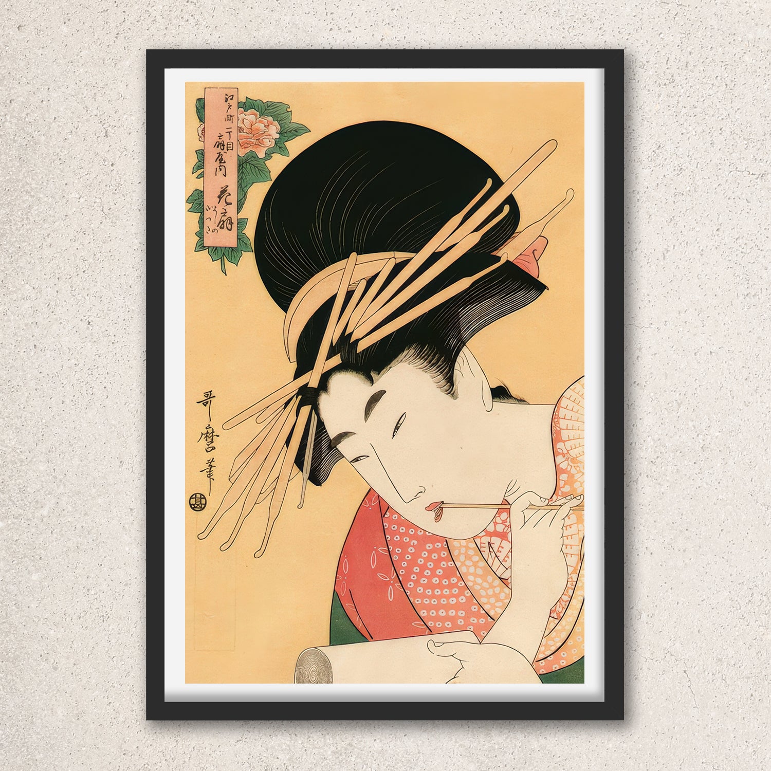 Main image: Japanese Ukiyo-e Art Poster Ukiyo-e Giclée - Kitagawa Utamaro , - | 50446-001