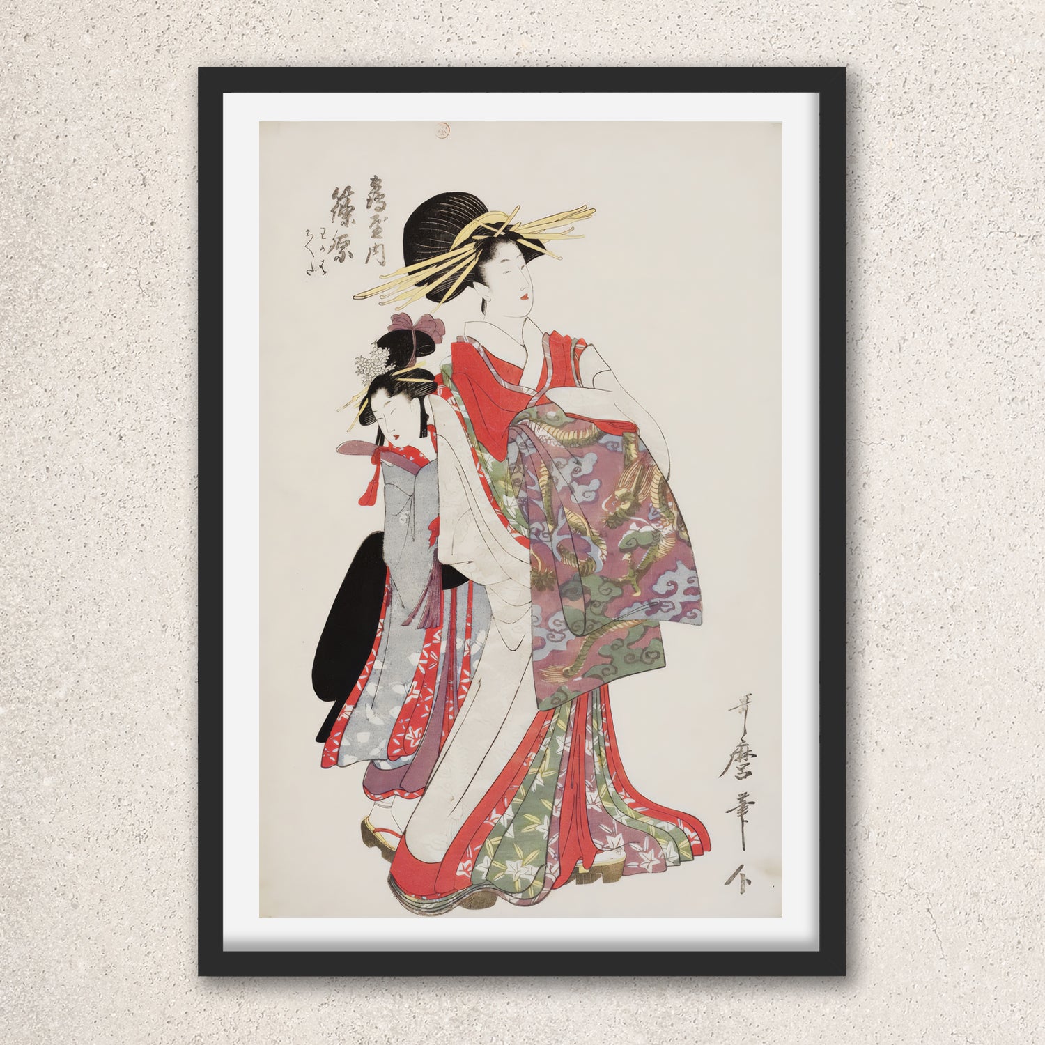 Main image: Japanese Ukiyo-e Art Poster Ukiyo-e Giclée - Kitagawa Utamaro , ― | 50530-001